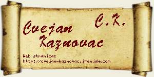 Cvejan Kaznovac vizit kartica